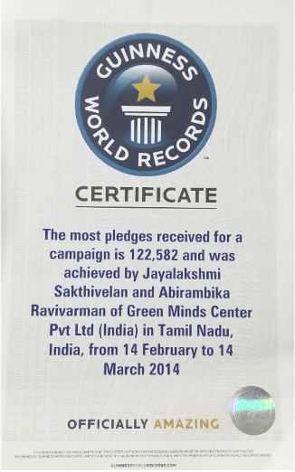 Guinness World Records certificate